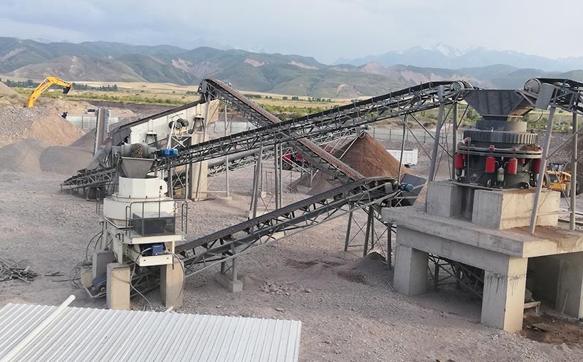 吉爾吉斯斯坦時產(chǎn)300噸花崗巖制砂（打沙）生產(chǎn)線