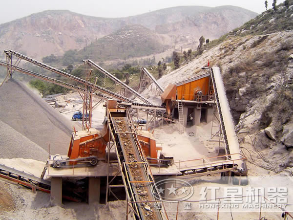 砂石生產(chǎn)線實(shí)況