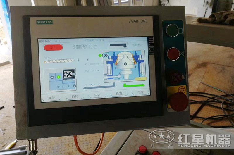 多缸液壓破碎機(jī)操作控制面板