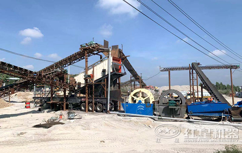 移動制砂機+洗砂+細砂回收生產(chǎn)線