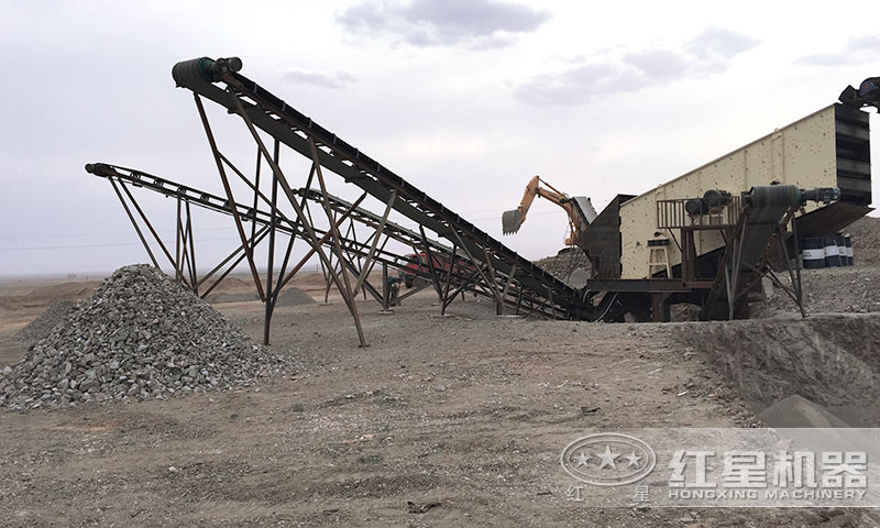 石子加工作業(yè)生產(chǎn)現(xiàn)場