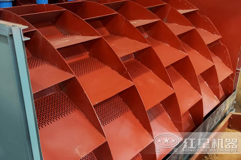 清洗石子設備-輪斗洗石機細節(jié)圖