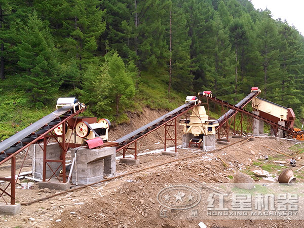 人工制砂現(xiàn)場