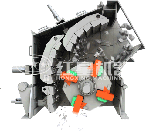 反擊式破碎機工作原理動態(tài)圖
