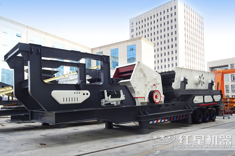 輪胎移動破碎機(jī)，搭載反擊破