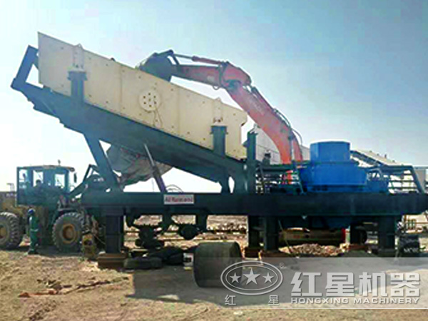 小型河卵石移動制砂機(jī)現(xiàn)場實(shí)拍