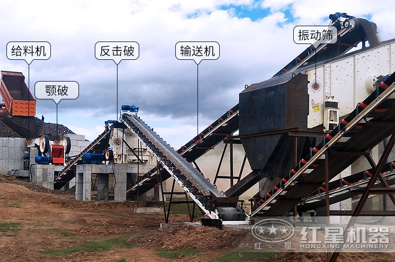 時(shí)產(chǎn)100~200噸低硬度石頭制砂生產(chǎn)線