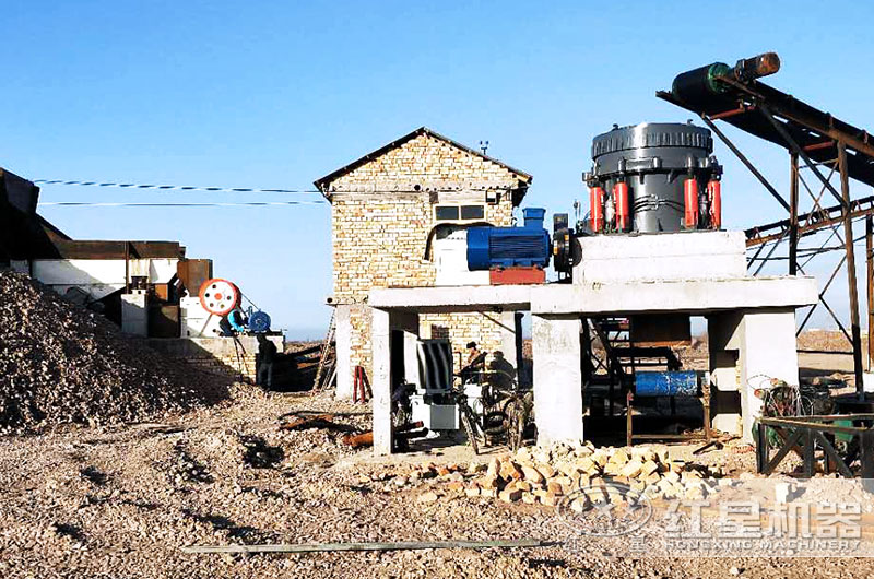 大理石碎石機破碎現(xiàn)場