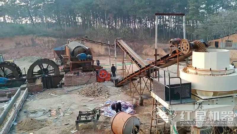 小型制沙生產(chǎn)線(xiàn)全場(chǎng)一覽