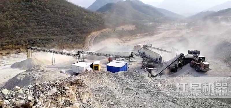 位于北京通州的移動機(jī)制砂石場