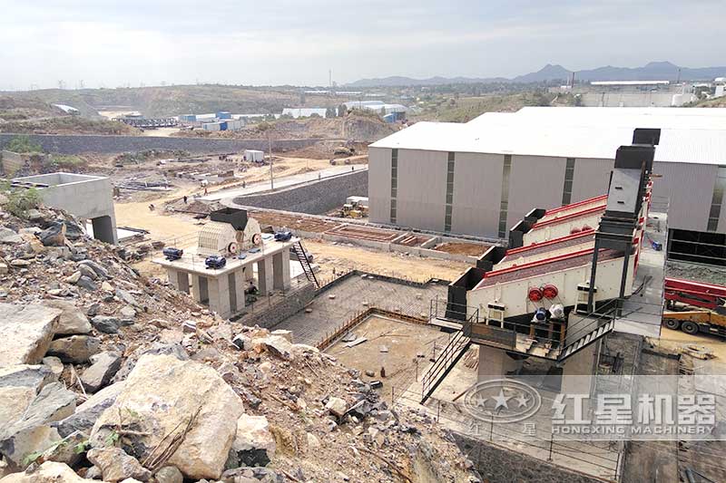 輝縣時(shí)產(chǎn)1500噸大型石料廠現(xiàn)場(chǎng)二