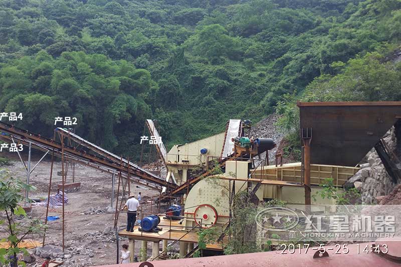 重錘式破碎機(jī)配置的簡配砂石生產(chǎn)線