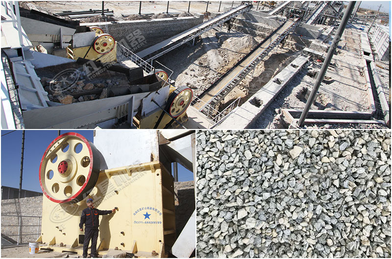 顎式破碎機(jī)用于大石頭破碎現(xiàn)場(chǎng)