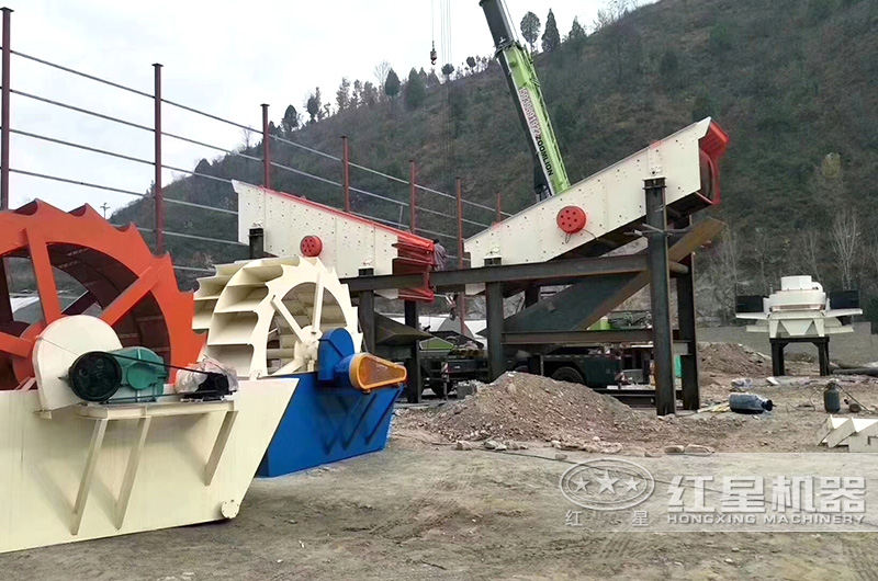 承建環(huán)保型制砂洗沙一體化加工廠現(xiàn)場