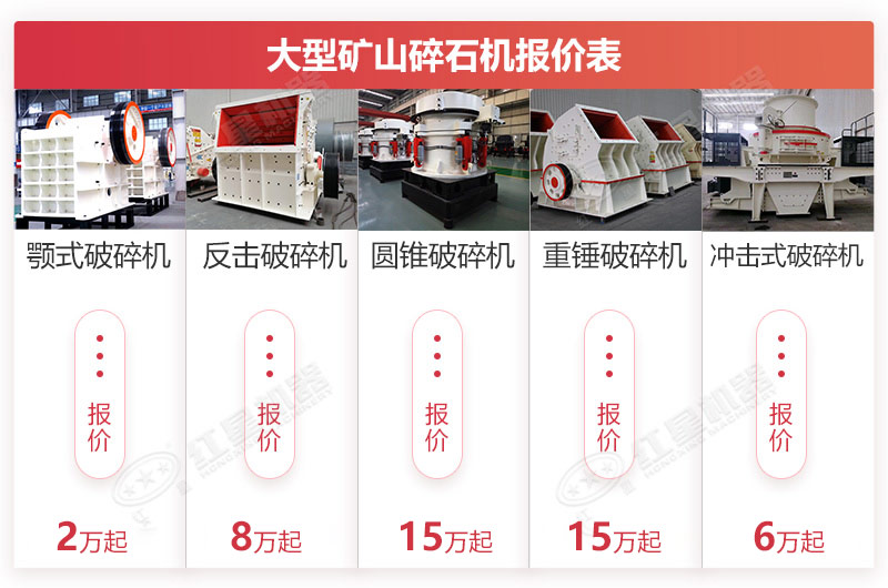 大型礦山碎石機(jī)報(bào)價(jià)范圍參考