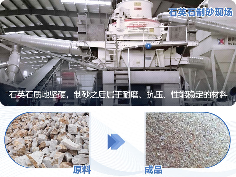 時產(chǎn)30噸左右的石英石沖擊式制砂機，成品5mm用什么型號