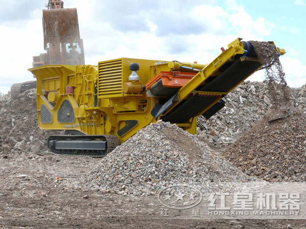 建筑垃圾移動破碎機(jī)應(yīng)用圖